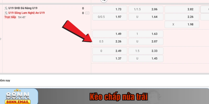 Kèo chấp nửa trái