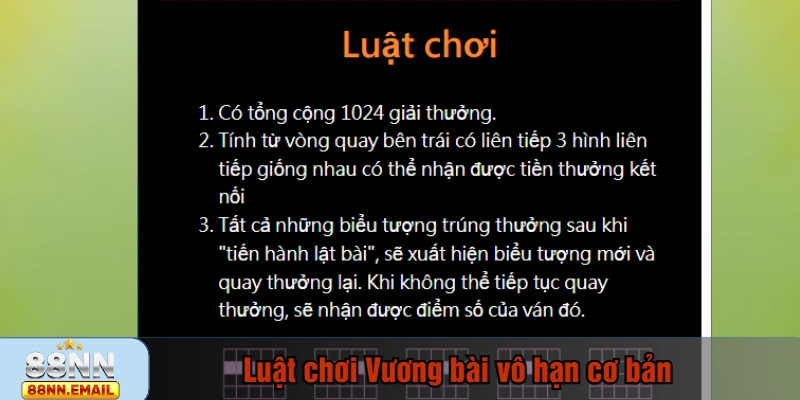 Luật chơi Vương bài vô hạn cơ bản